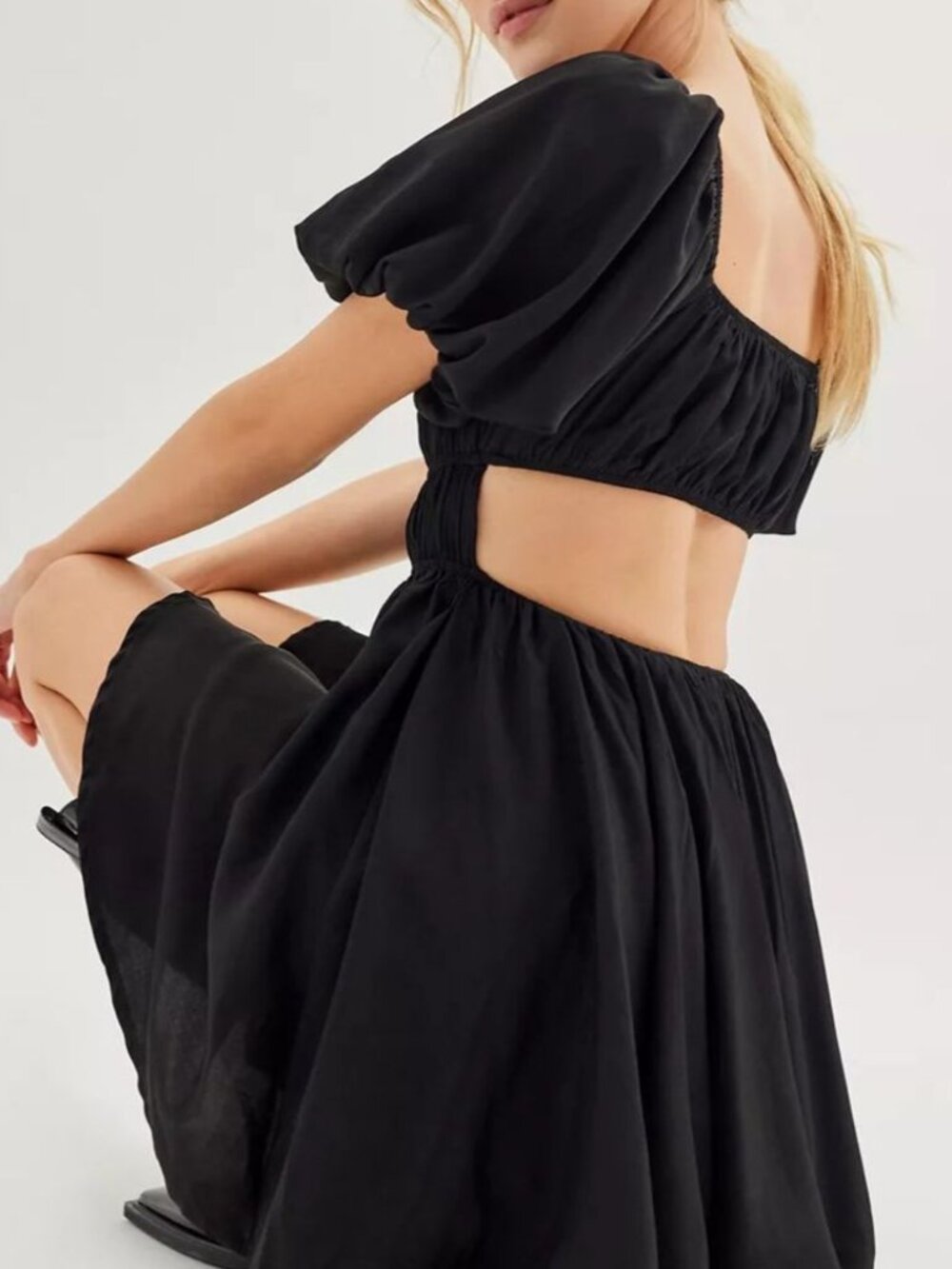 Kiss The Sky Puff Sleeve Mini Dress